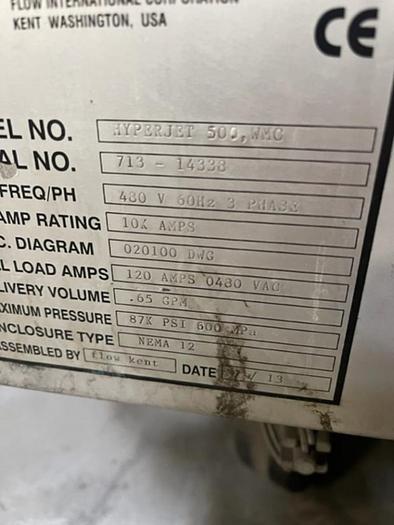 Used 2013 FLOW Mach-4 4050C 4-Axis CNC 87,000 PSI Waterjet Contour Machine