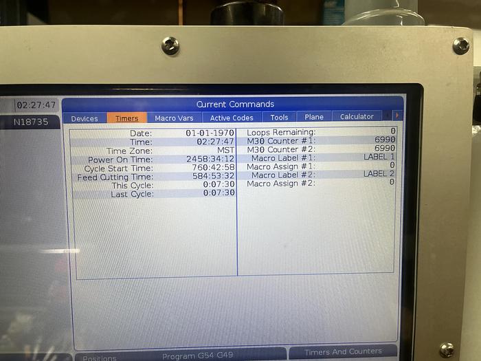 Used 2018 HAAS VF-2 4-Axis CNC Vertical Machining Center ***Only 600 Feed Cutting Hours***