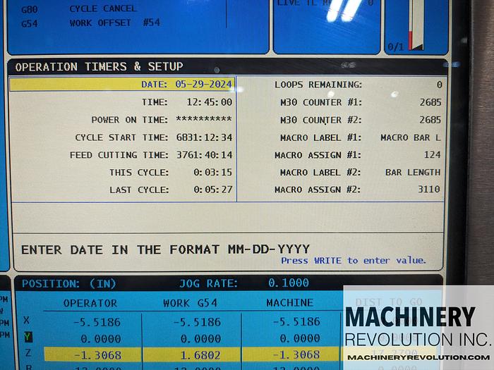 Used 2011 HAAS DS-30Y CNC Turning Center With Live Tooling Dual Spindle Bar Feeder