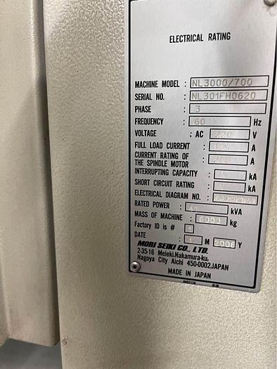 Used 2006 Mori Seiki NL 3000 / 700