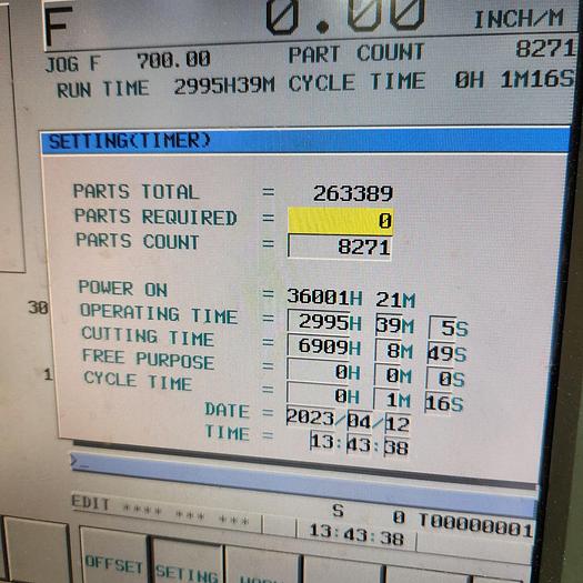 Used 2006 FADAL VMC-4525HT 4-Axis CNC Vertical Machining Center