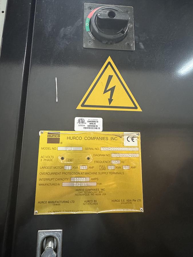 Used 2006 HURCO VM-3 CNC Vertical Machining Center