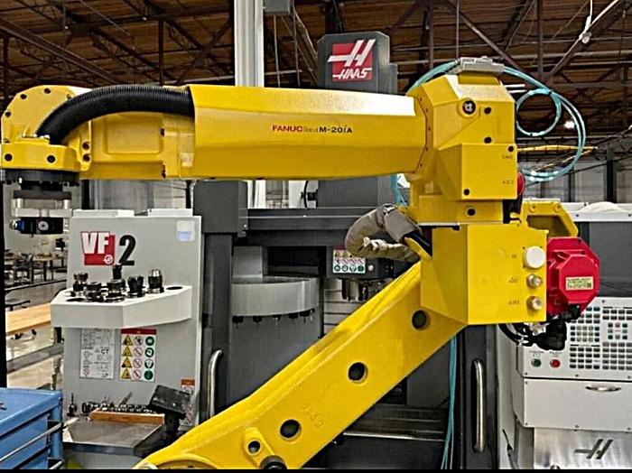 Used 2019 HAAS VF-2 CNC Vertical Machining Center with FANUC M-20iA Robot