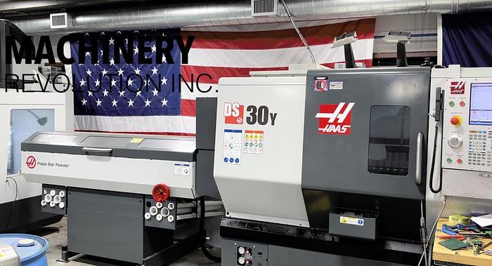 Used 2020 HAAS DS30Y CNC Turning Center With Live Tooling / Dual Spindle / Bar Feeder ***Low Hours***
