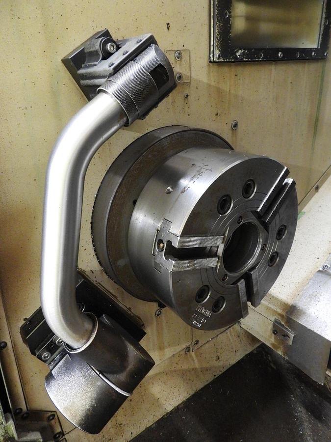 Used 2012 OKUMA Genos L-300M CNC Live Tooling Turning Center