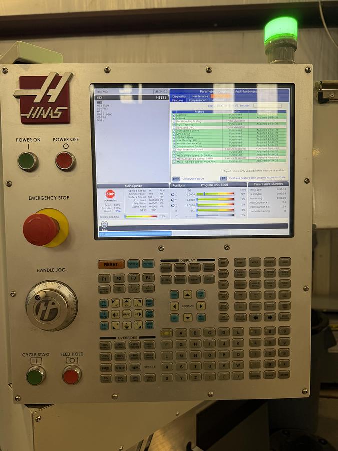 Used 2019 HAAS ST-35Y CNC Lathe with Live Tooling Only 719 Power On Hours