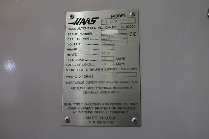 Used 2014 HAAS EC-1600 YZT