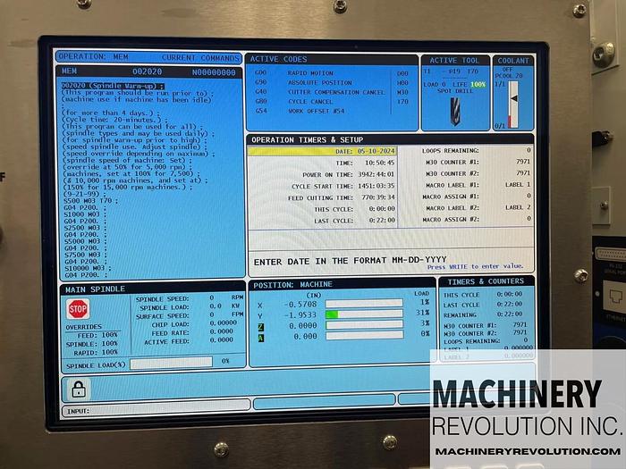 Used 2013 HAAS EC-400 4-Axis CNC Horizontal Machining Center ***Very Low Hours***