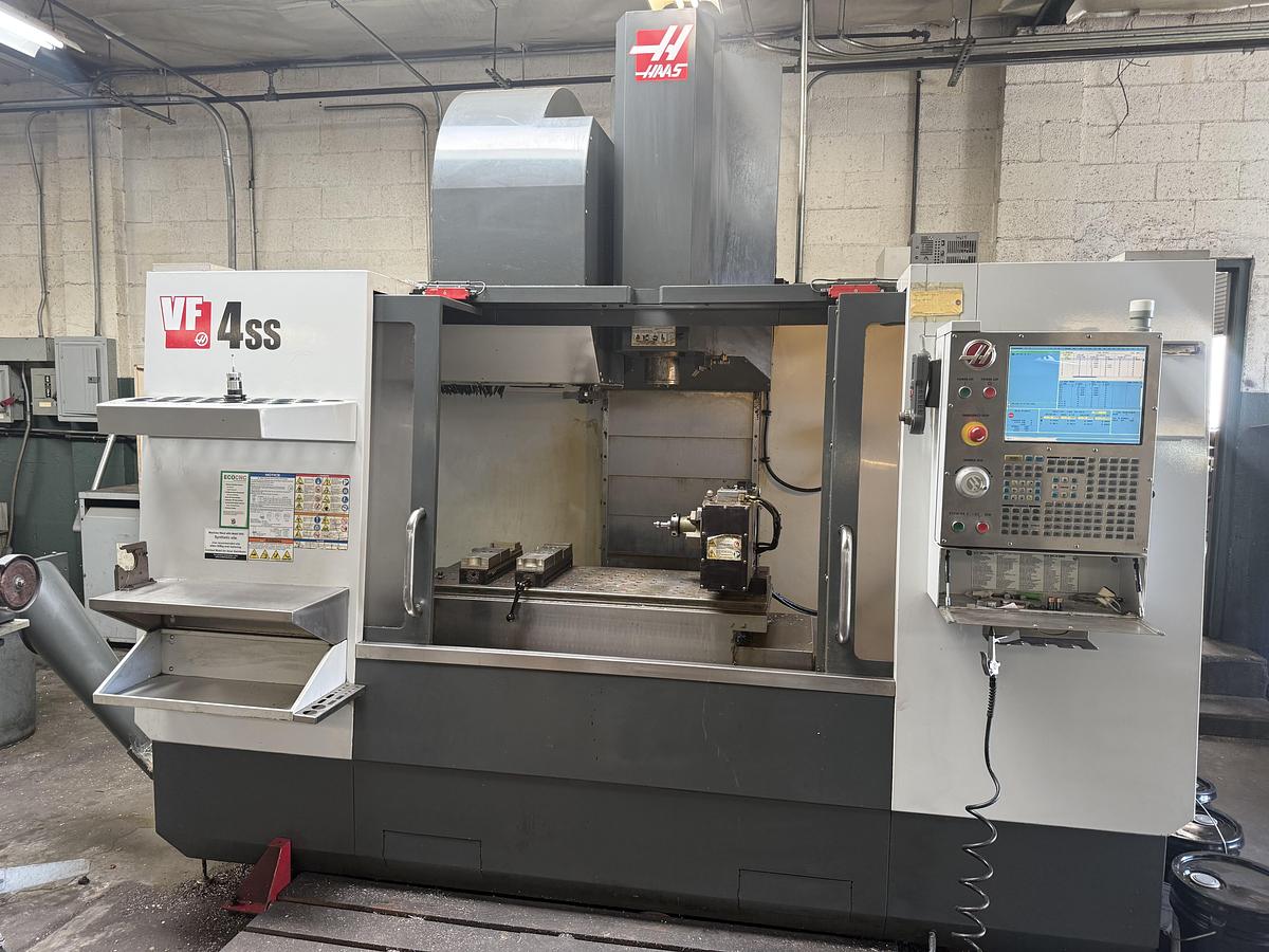 Used 2011 HAAS VF-4SS 4-Axis 12,000 RPM CNC Vertical Machining Center WIPS / High Speed Machining / 40+1 ATC