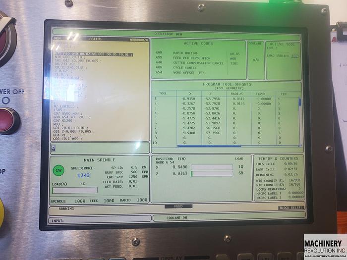 Used 2012 HAAS TL-3 CNC Turning Center *** Low Hours***