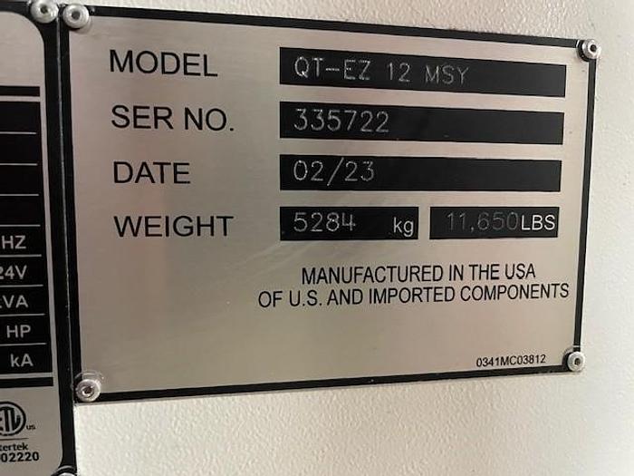 Used 2023 MAZAK QT-EZ 12MSY CNC Lathe With Live Tooling Y-Axis Sub Spindle & LNS Bar Feeder