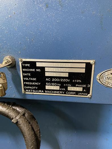 Used 2000 Matsuura MC-800VFDC Twin Spindle CNC Vertical Machining Center