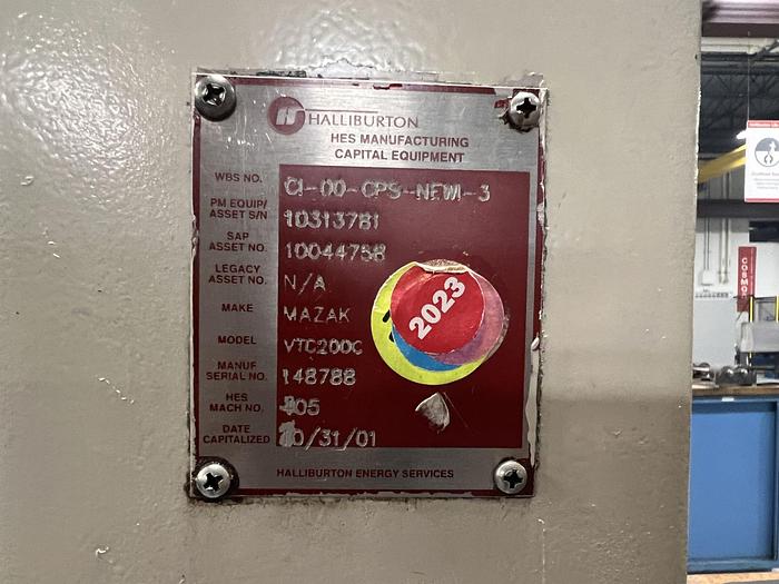 Used 2000 MAZAK VTC-200C 4-Axis CNC Machining Center