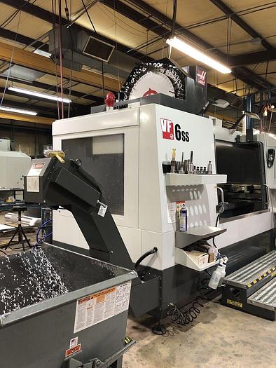 Used 2020 HAAS Haas VF6-SS 4-Axis HSK-63 Pallet Changer CNC Vertical Machining Center