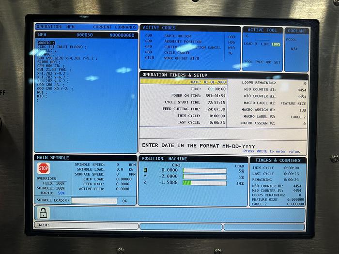 Used 2013 HAAS Super Mini Mill CNC Vertical Machining Center