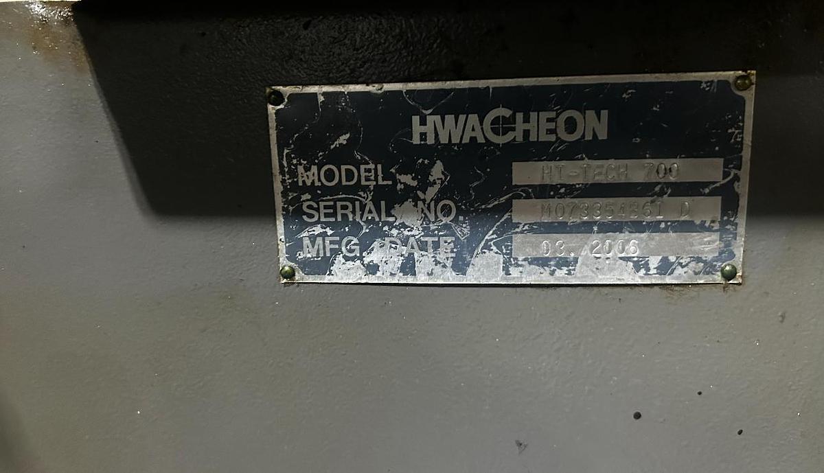 Used 2006 HWACHEON Hi Tech 700 Big Bore CNC Turning Center