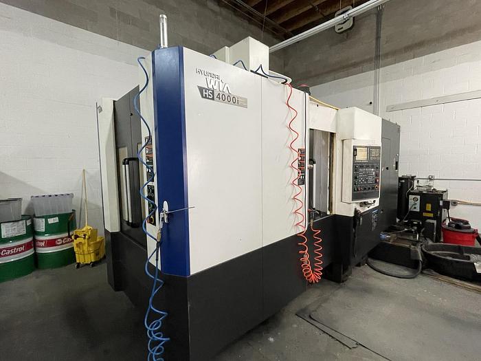 Used 2013 HYUNDAI WIA HS4000I 4-Axis Horizonta Machining Center with Pallet Changer