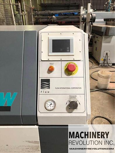 Used 2018 FLOW Mach 2 1313 60,000PSI 4' x 4' Dual Head CNC WaterJet Dual Feed Abrasive Hopper