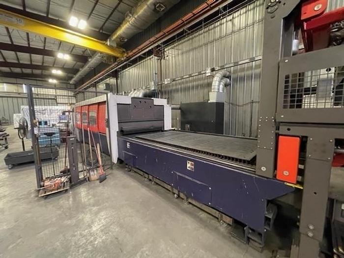 Used 2010 Bystronic BYSPEED 3015 6KW CO2 LASER WITH 2011 BYTRANS 3015 EXTENDED LOAD