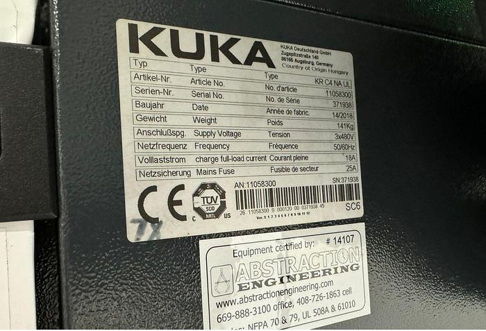 Used 2020 KUKA Robotic Adhesive Work Cell KR60-3 6-Axis Robot