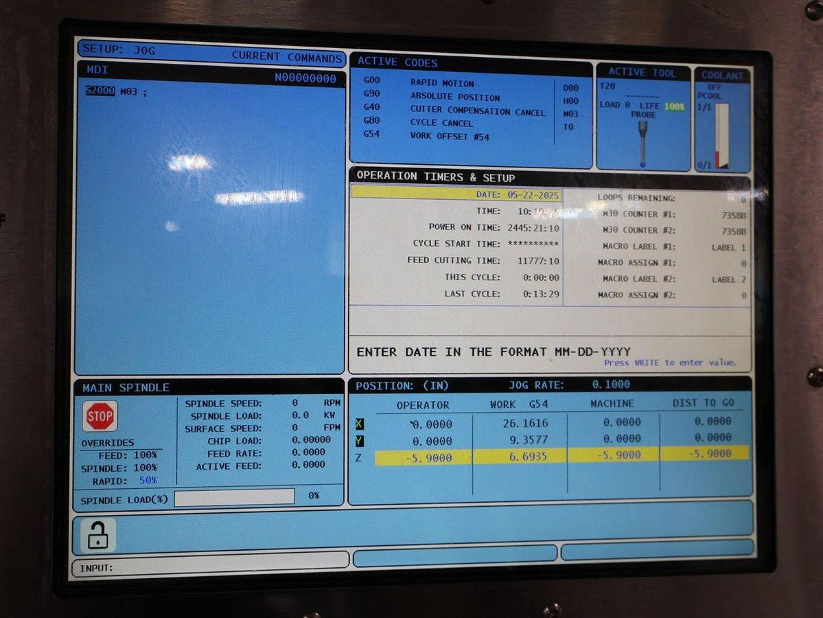 Used 2013 HAAS VF-2 4-Axis CNC Vertical Machining Center