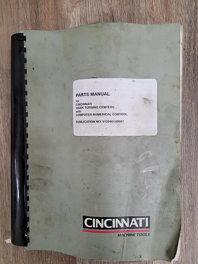 Used 2000 Cincinnati Hawk 250 CNC Lathe with Live Tooling and Programmable Tailstock & Fanuc control