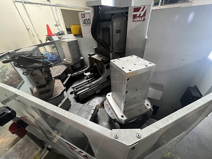 Used 2008 HAAS EC-400 4-Axis CNC Horizontal Machining Center With 6 Pallet Pool