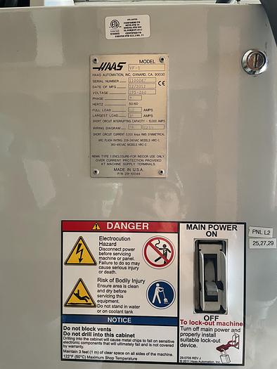 Used 2012 HAAS VF-1 CNC Vertical Machining Center