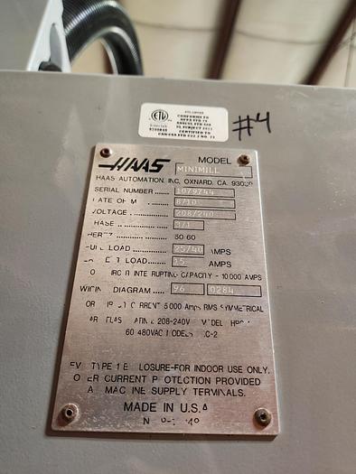 Used 2010 HAAS Mini Mill CNC Vertical Machining Center