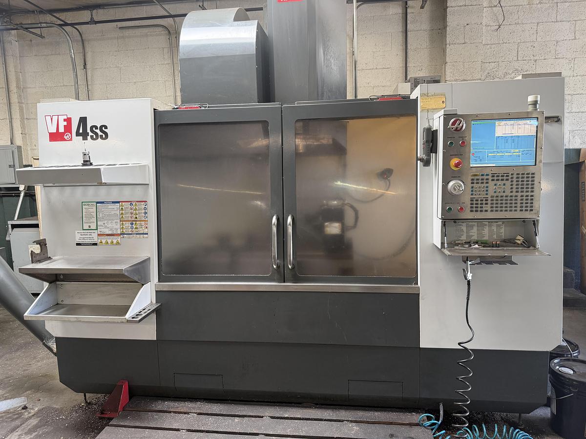 Used 2011 HAAS VF-4SS 4-Axis 12,000 RPM CNC Vertical Machining Center WIPS / High Speed Machining / 40+1 ATC