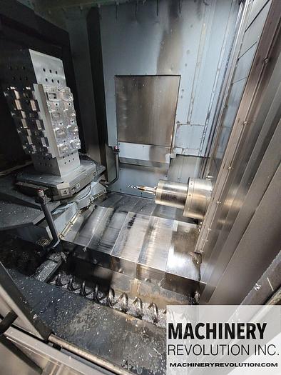 Used 2020 HYUNDAI WIA HS5000i 500mm 4-Axis Horizontal Machining Center 12 Station Pallet Pool