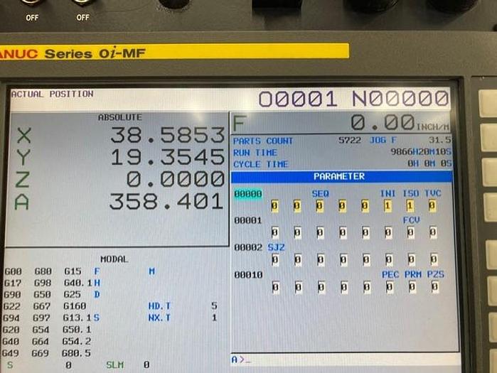 Used 2015 HWACHEON VESTA 1000 12K RPM 4-AXIS Nikken Rotary Table CNC VERTICAL Machining Center