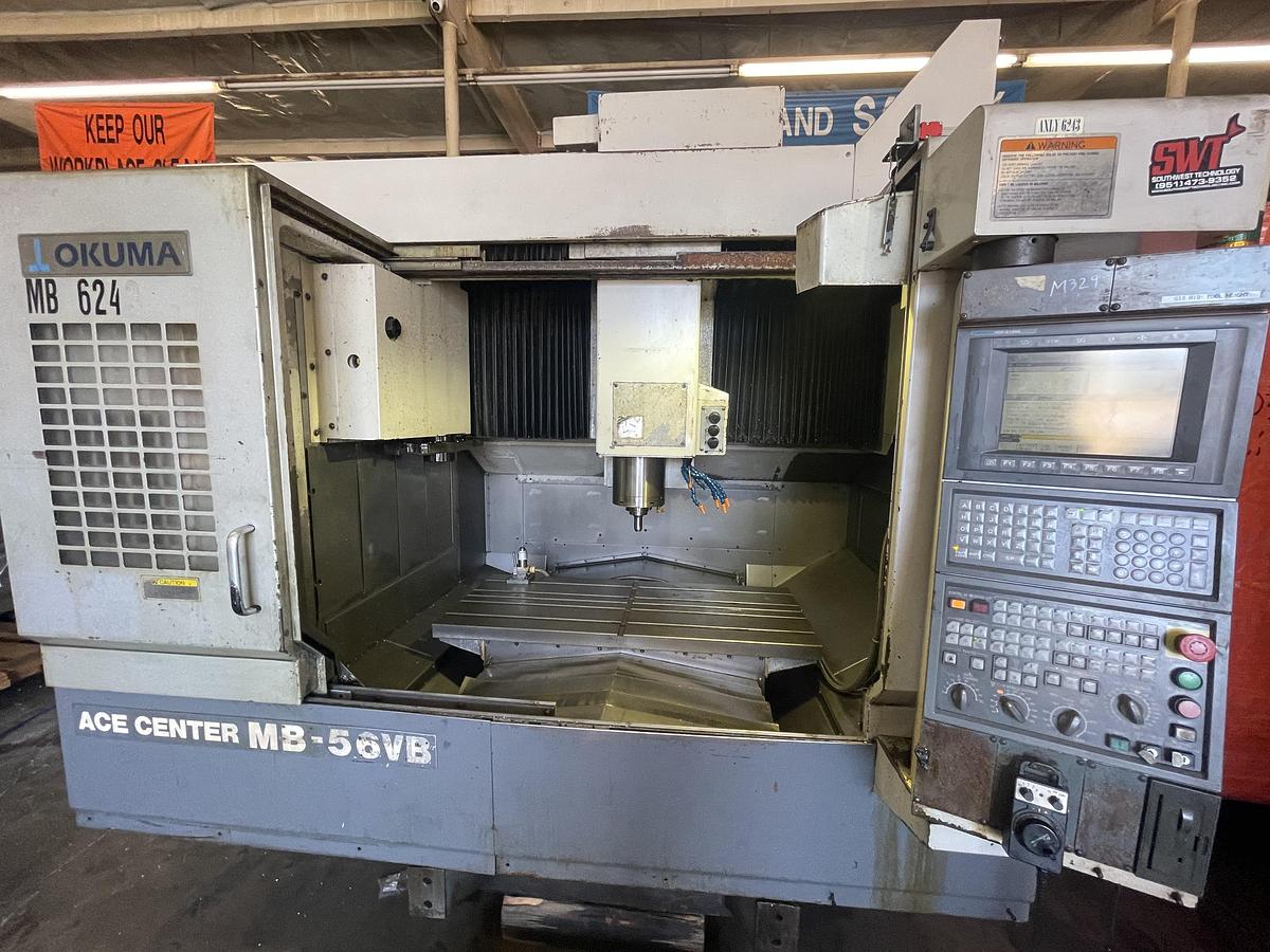 Used 2004 OKUMA Ace Center MB-56VB Cat-50 12,000 RPM CNC Vertical Machining Center
