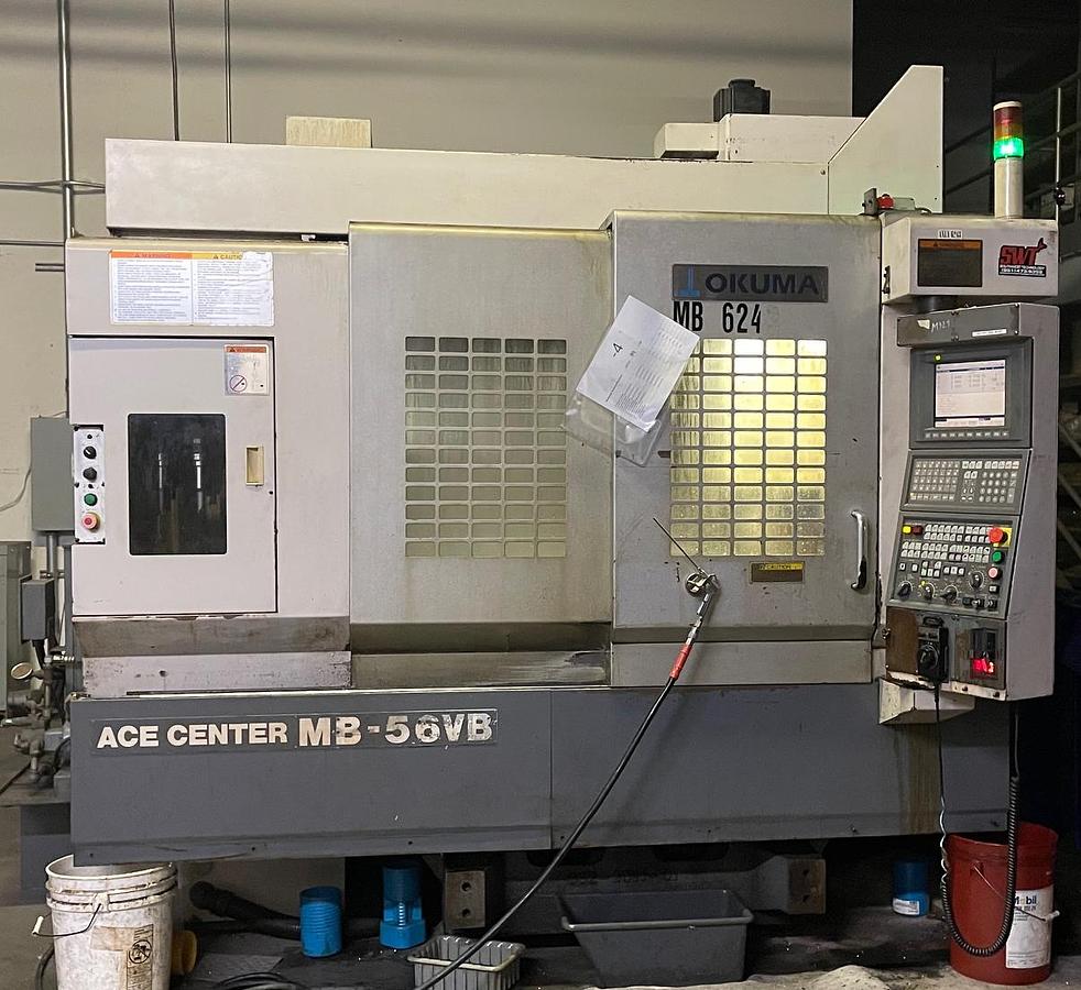 Used 2004 OKUMA Ace Center MB-56VB Cat-50 12,000 RPM CNC Vertical Machining Center