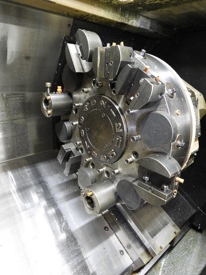 Used 2012 OKUMA Genos L-300M CNC Live Tooling Turning Center