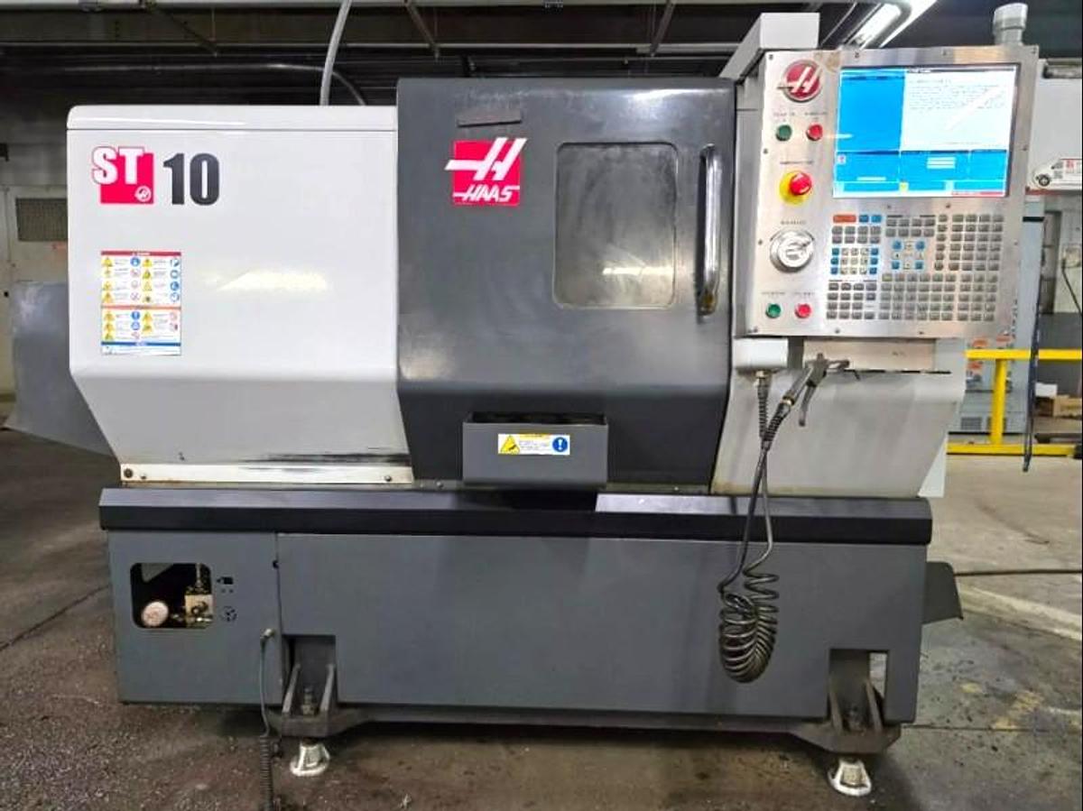 Used 2015 HAAS ST-10 CNC Lathe with 6,000 rpm Live Tooling Tool Pre-Setter