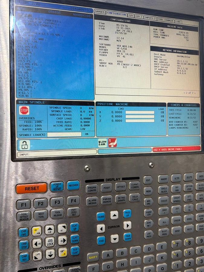 Used 2013 HAAS VF-5/50 CNC Vertical Machining Center