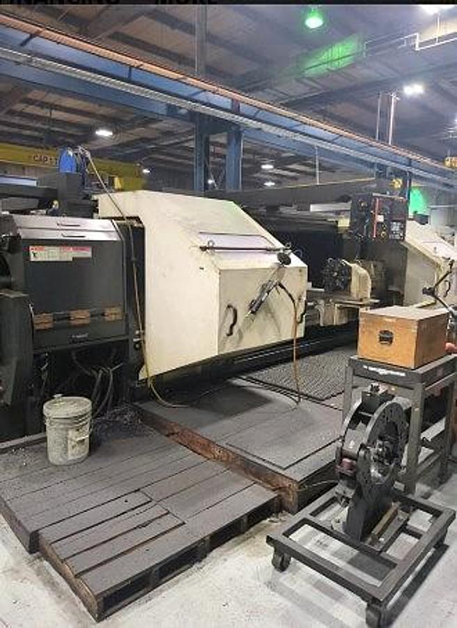 Used 2015 MAZAK POWERMASTER UNIVERSAL 3000 25" Chuck 122.5" Between Centers Programmable Tailstock