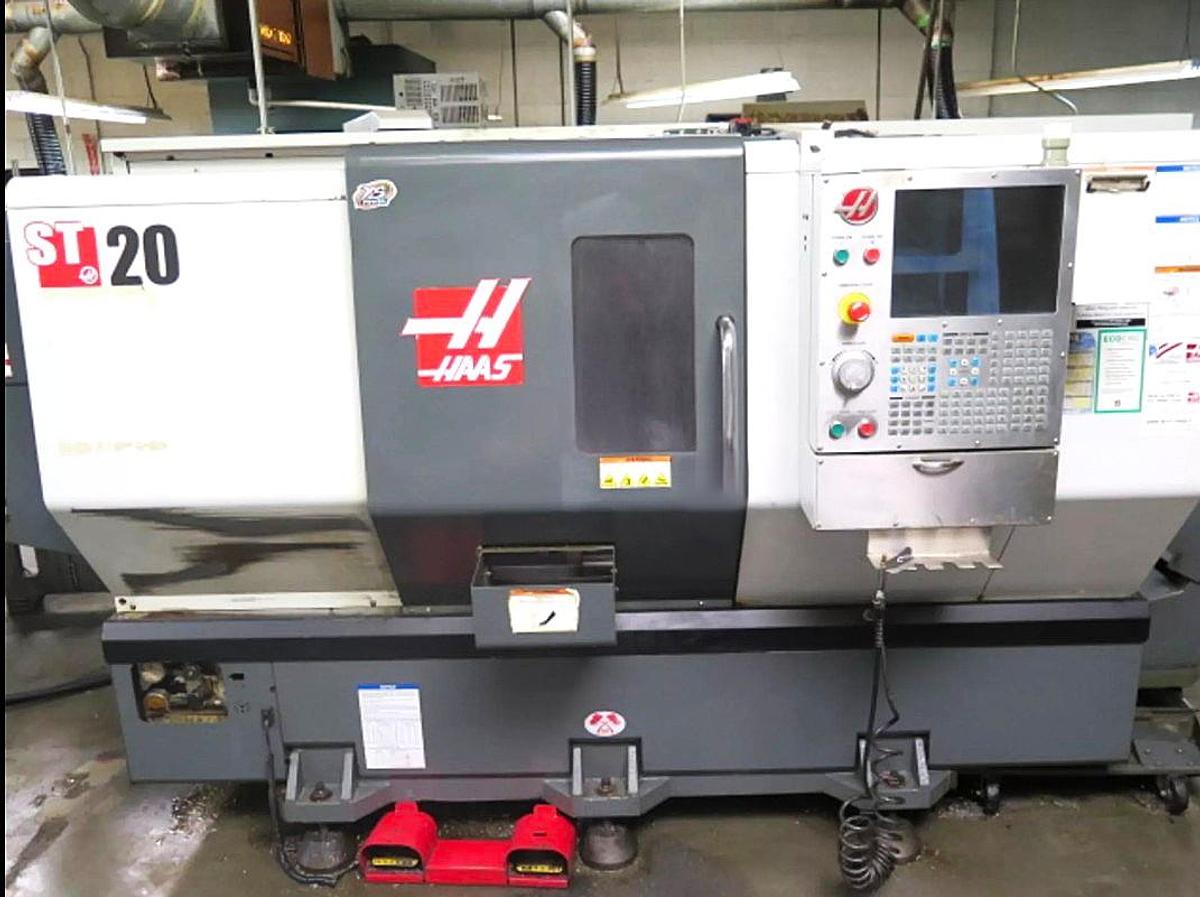 Used 2011 HAAS ST-20 CNC LATHE with Tailstock, PreSetter LNS Hydrobar Hydraulic Bar Feed