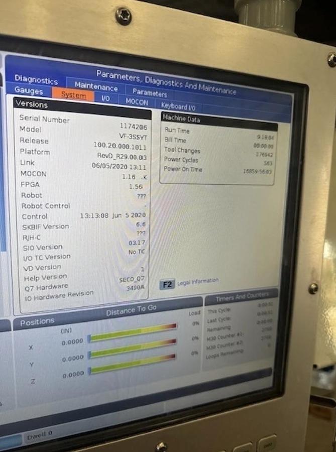 Used 2020 HAAS VF-3SSYT CNC Vertical Machining Center