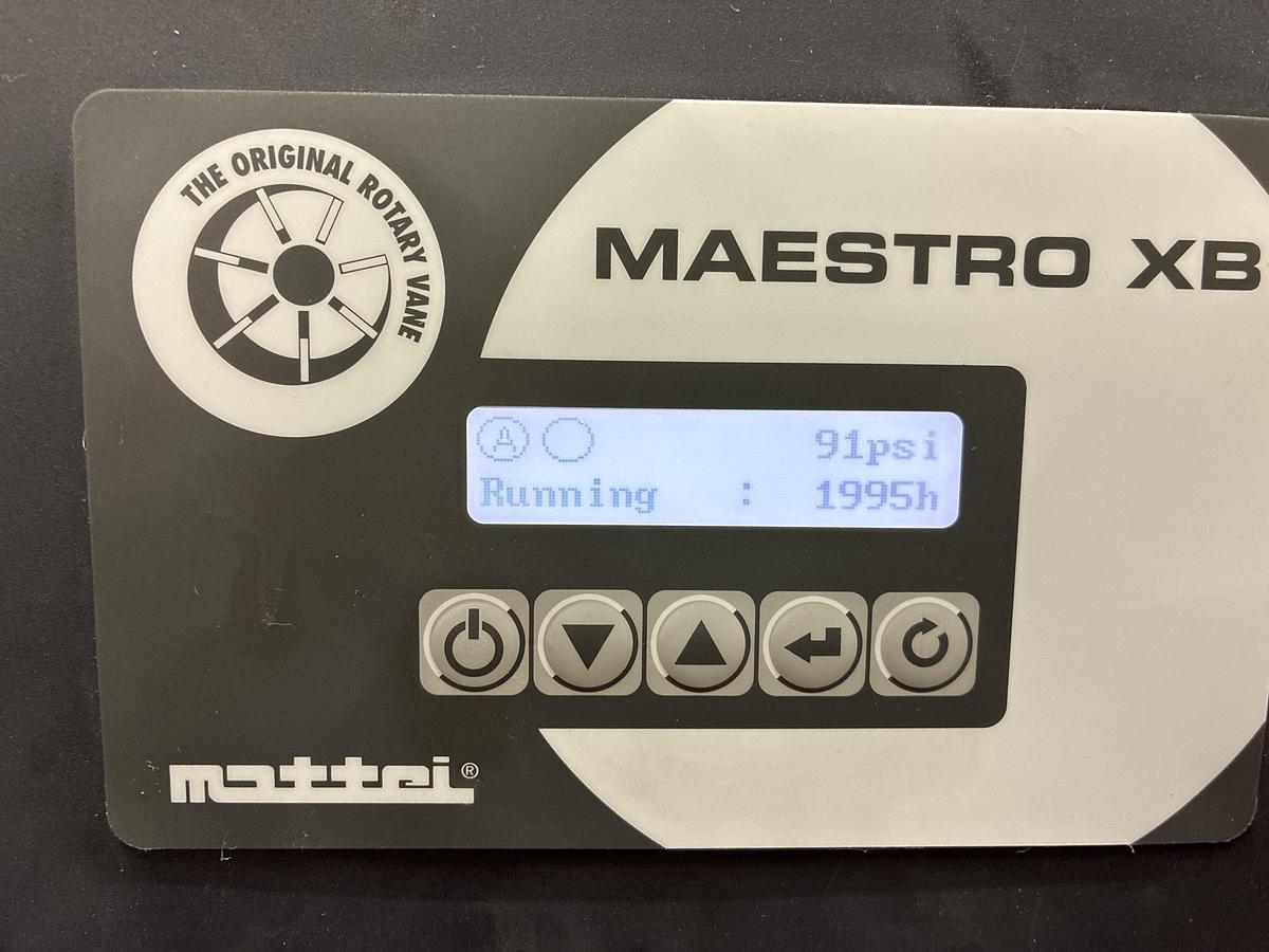 Used 2023 Mattei VRD 11 Rotary Vane Air Compressor with Dryer and 120 Gallon Tank ***Only 3,411 Power on Hours***