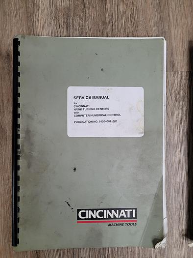 Used 2000 Cincinnati Hawk 250 CNC Lathe with Live Tooling and Programmable Tailstock & Fanuc control