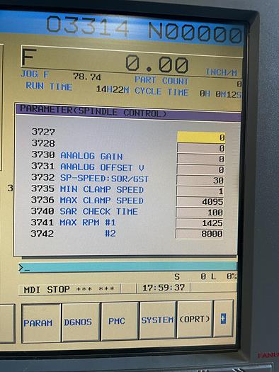 Used 2008 Hyundai-Kia VX750M Cat-50 CNC Vertical Machining Center