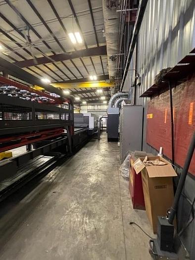 Used 2010 Bystronic BYSPEED 3015 6KW CO2 LASER WITH 2011 BYTRANS 3015 EXTENDED LOAD