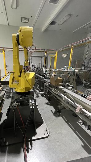 Used 2018 LANGEN LRC 700 Combined Robotic Palletising System & Case Packing Machine with FANUC M-710iC Robot