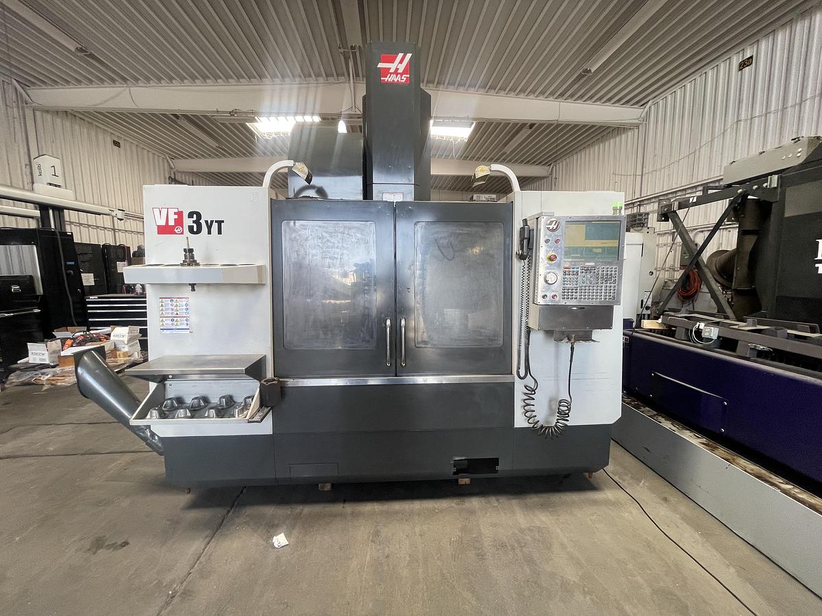 Used 2013 HAAS VF-3YT Cat-50 CNC Vertical Machining Center with TSC / PCOOL