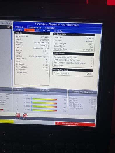 Used 2016 HAAS Super Mini Mill 2 4-Axis CNC Vertical Machining Center