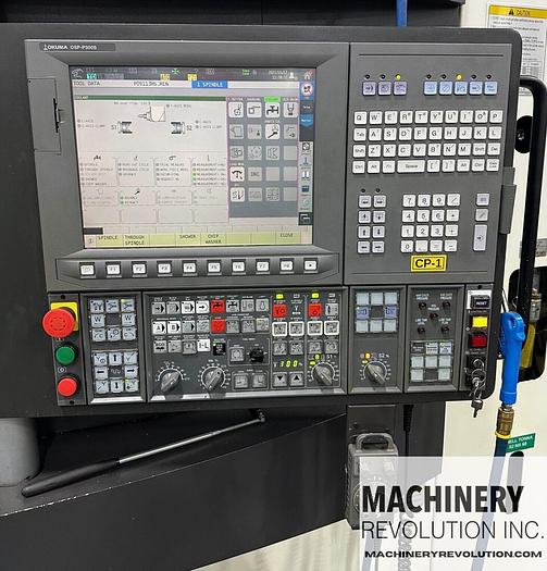 Used 2016 OKUMA Multus B 300 BB SBW II CNC Mill Turn Center with Milling Head / Dual Spindle / Live Milling / TSC / 120 Tools / BarFeeder