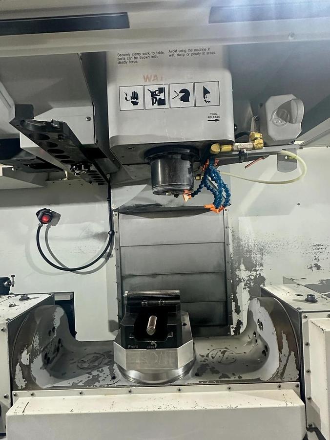 Low Rpm Motor Model Used 2008 HAAS VF-5 5-Axis Trunnion Table 10,000 rpm CNC Vertical ...