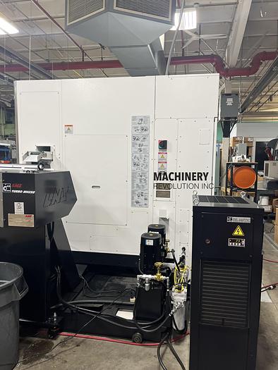 Used 2022 Mazak HQR-100MSY Twin Turret / Twin Spindle / Live Tooling / Bar Feeder CNC Lathe ***156 Hours***